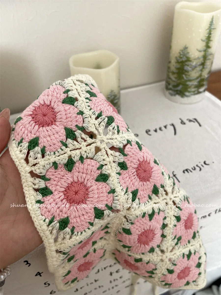 Bandana Triangolare Vintage a Fiori