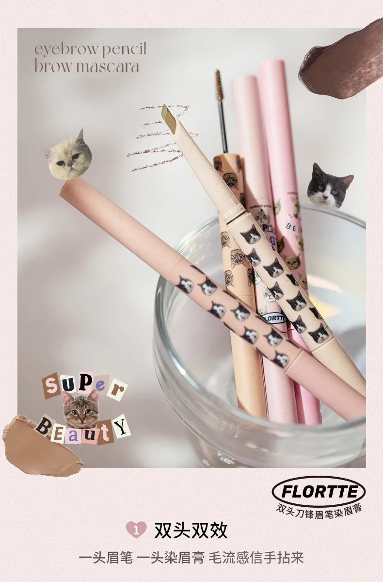 FLORTTE Eyebrow Pencil Brow Mascara 2.8g