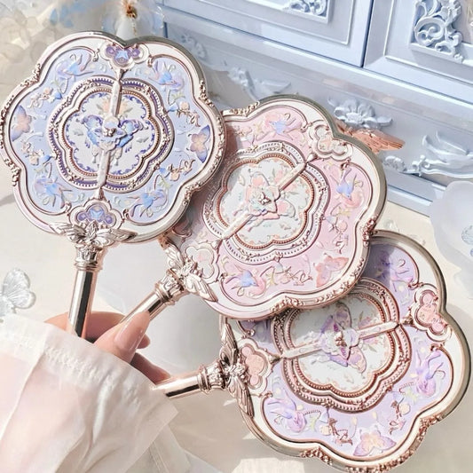 Flower Knows Butterfly Cloud Collar Hand Mirror