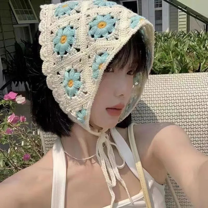 Bandana Triangolare Vintage a Fiori