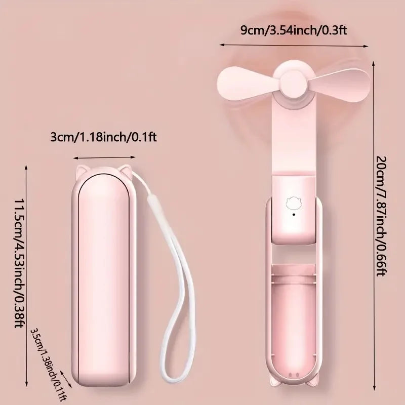 Mini Ventilatore Pieghevole Portatile USB