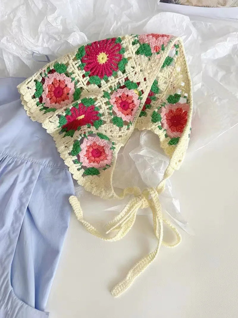 Bandana Triangolare Vintage a Fiori