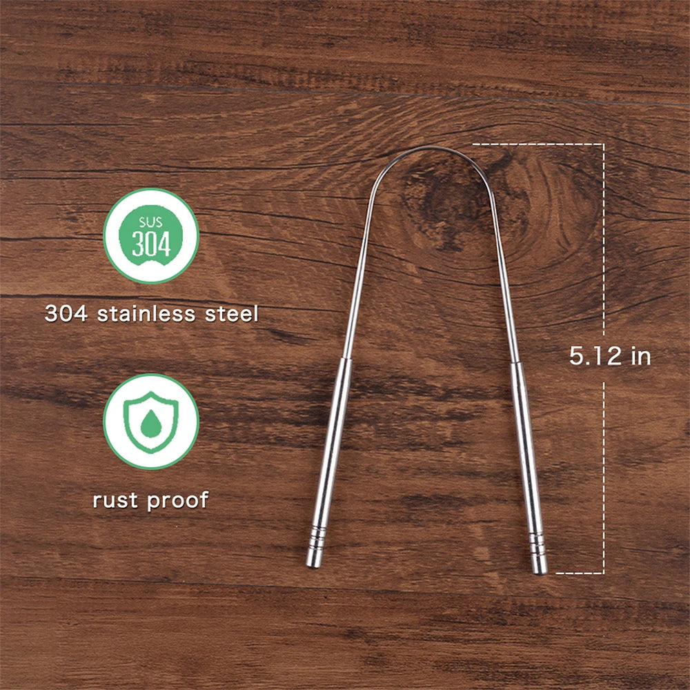 Set 3 Raschietti per Lingua in Acciaio Inox