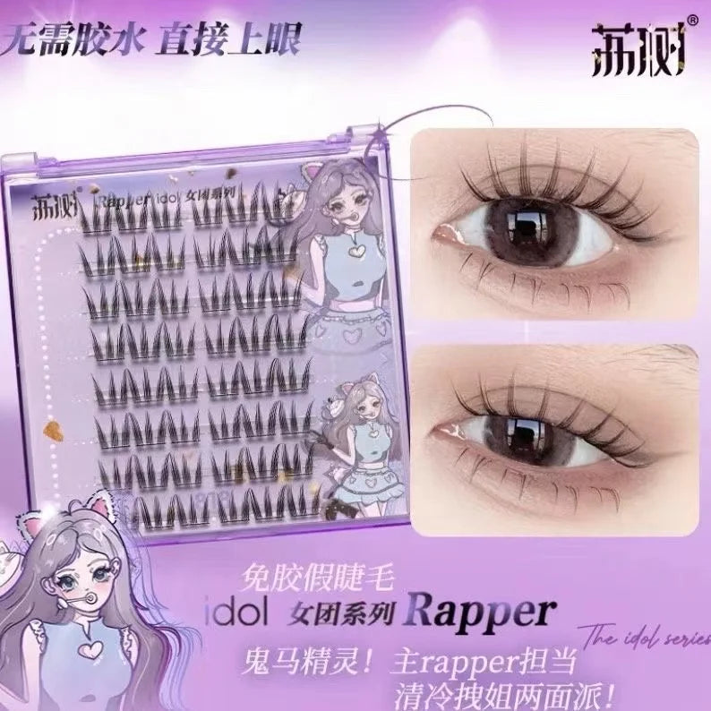 Lishu Ciglia Finte Autoadesive Manga