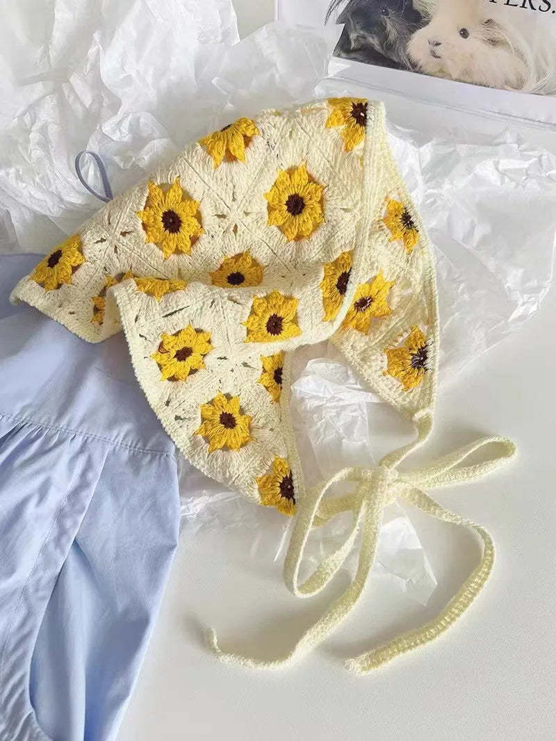 Bandana Triangolare Vintage a Fiori