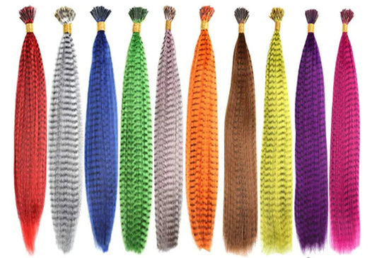 Feather Extension Colorate – Ciocche Effetto Piuma Zebra