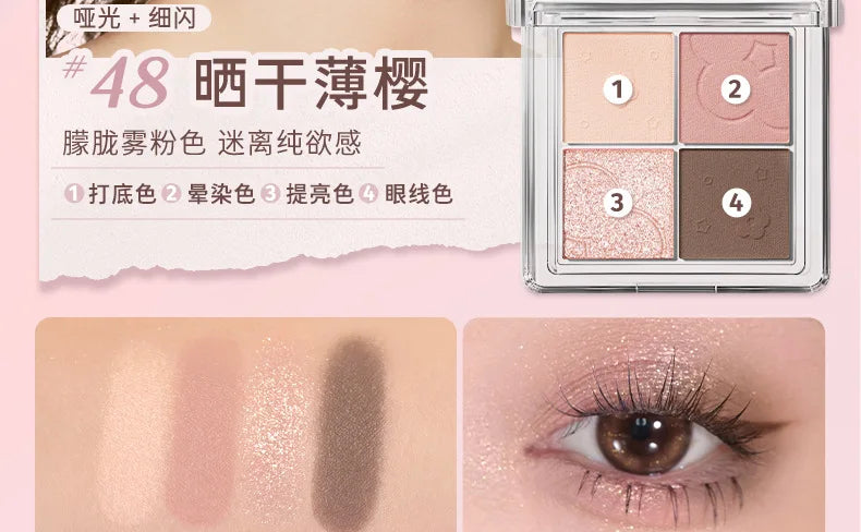 Judydoll Four Colour Eyeshadow – Palette Occhi 4 Toni 5.3g