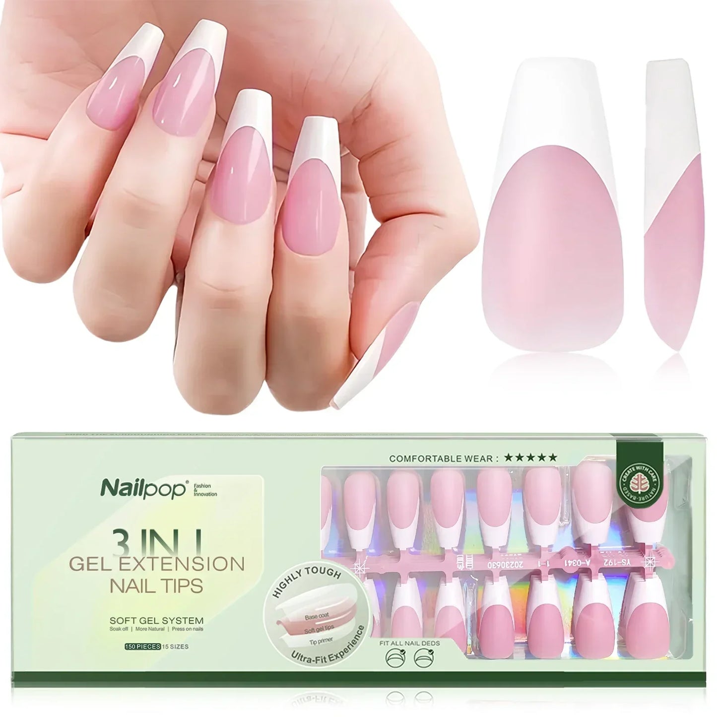 Nailpop 3 in 1 Gel Extension Nail Tips