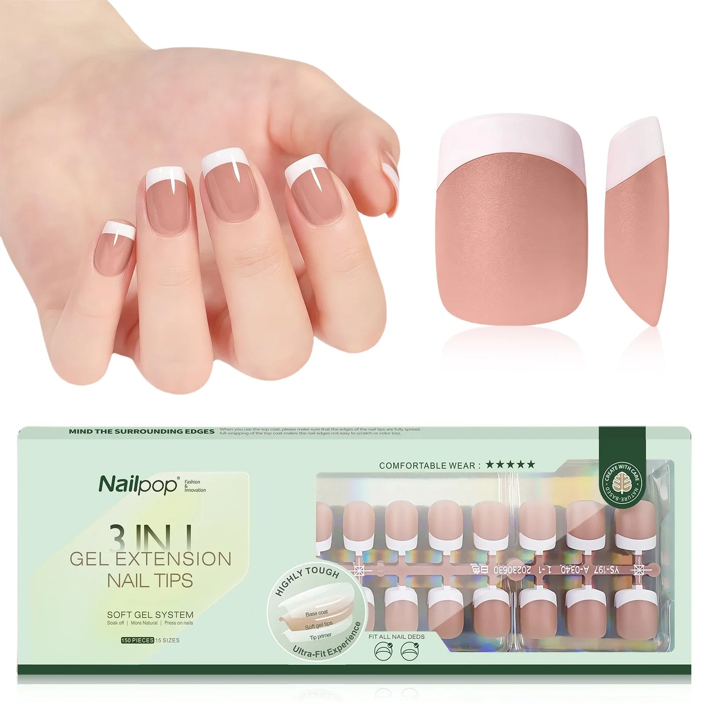 Nailpop 3 in 1 Gel Extension Nail Tips