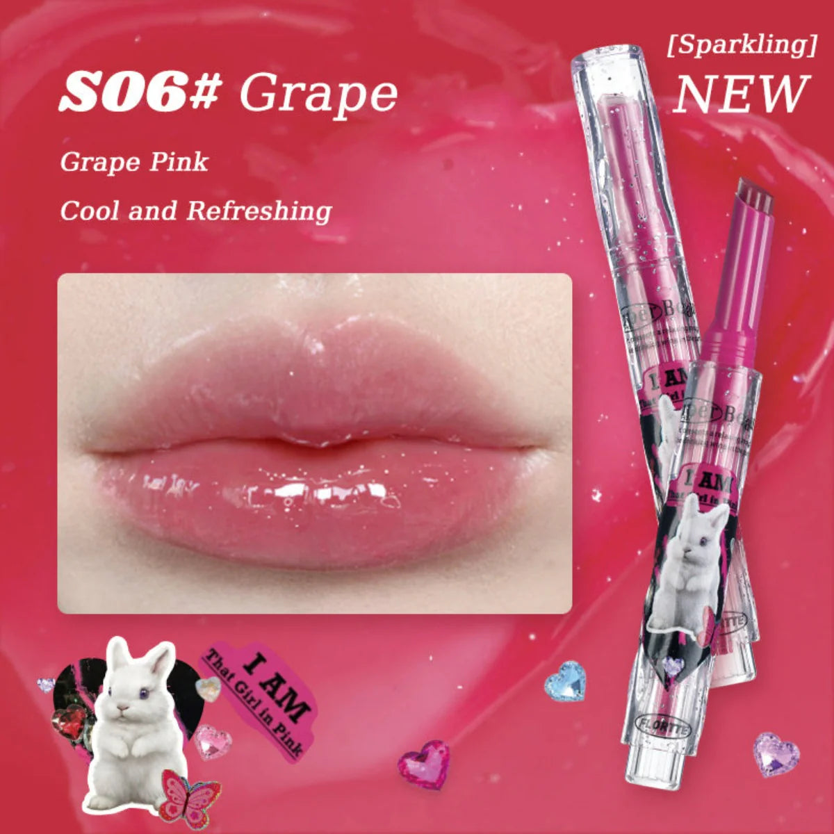 FLORTTE I Am Super Beauty Jelly Heart Lipstick 3.5g